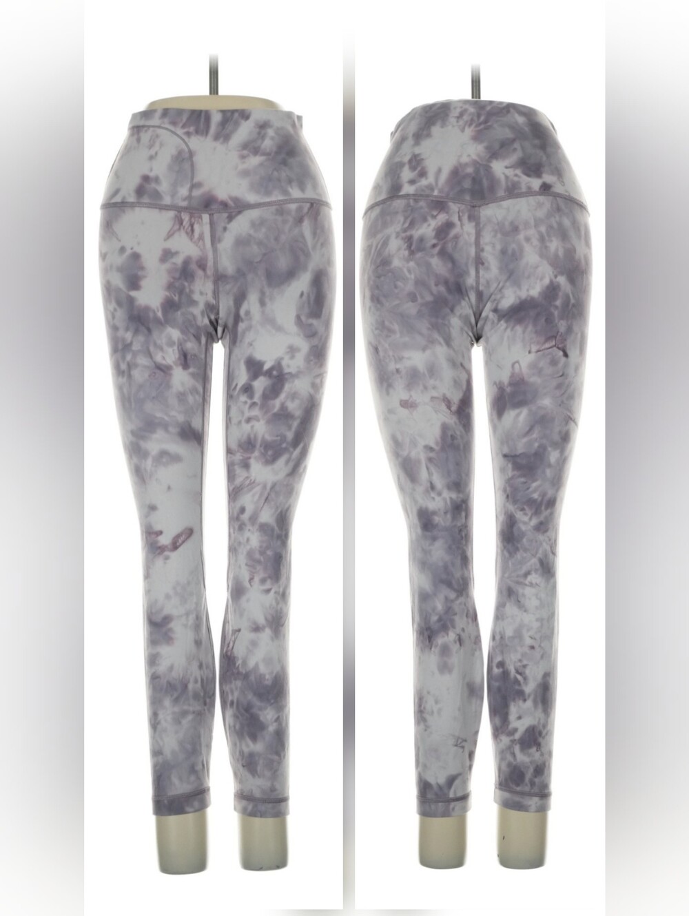 Lululemon Pink Gray Tie Die Workout Pants Bottoms Size 4